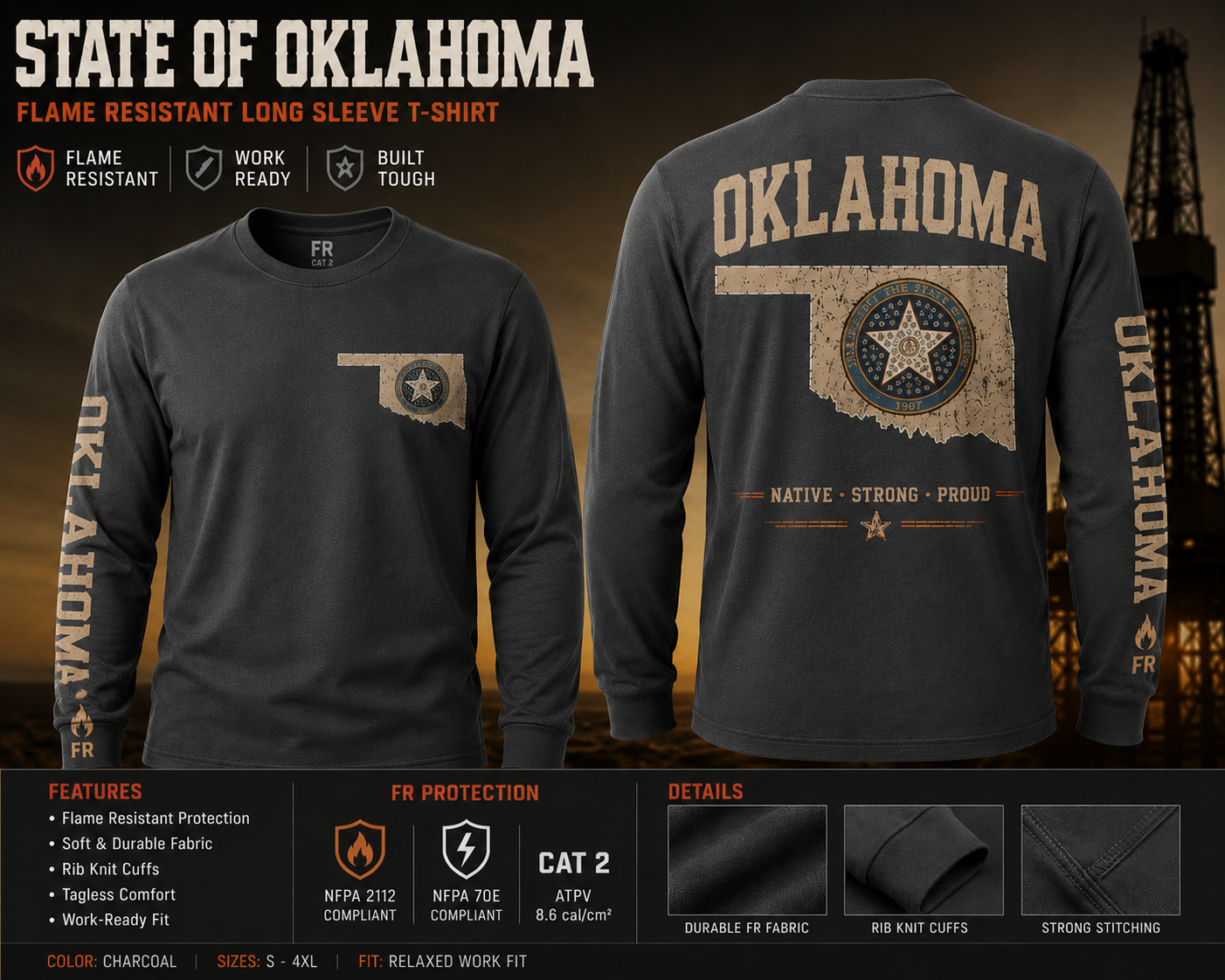 Oklahoma FR Long Sleeve - CAT 2